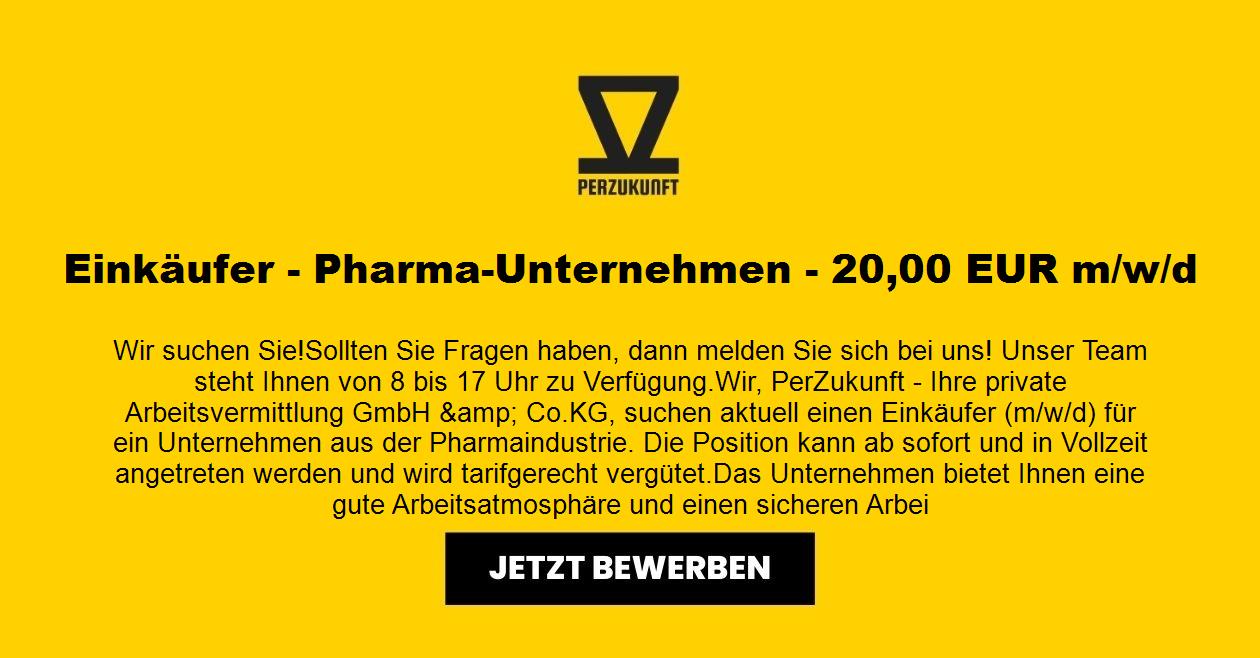 Einkäufer - Pharma-Unternehmen - 39,06 EUR m/w/d