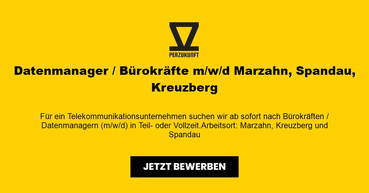 Datenmanager / Bürokräfte (m/w/d) -Marzahn, Kreuzberg