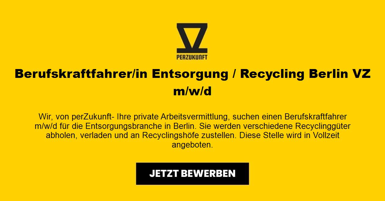 Berufskraftfahrer Entsorgung / Recycling Berlin VZ m/w/d
