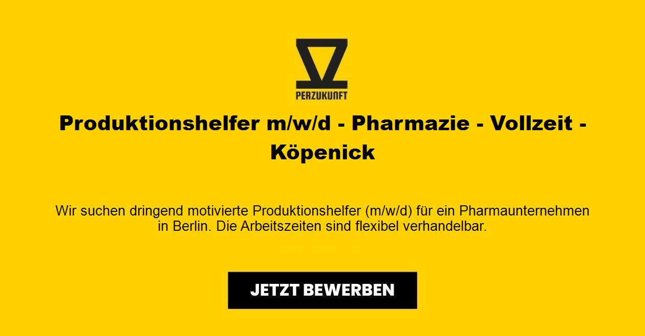 Produktionshelfer (m/w/d) - Pharmazie - Vollzeit - Köpenick
