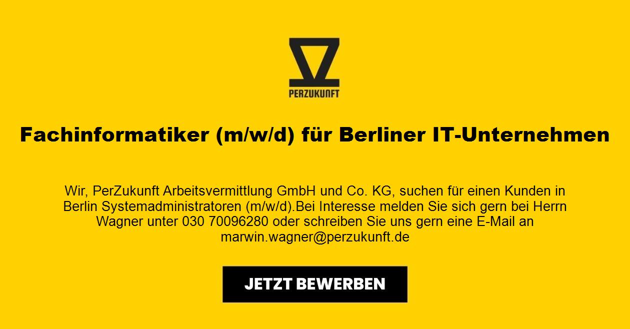 Fachinformatiker (m/w/d) für Berliner IT-Unternehmen