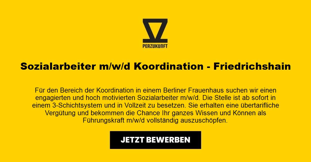Sozialarbeiter (m/w/d)  Koordination - Friedrichshain