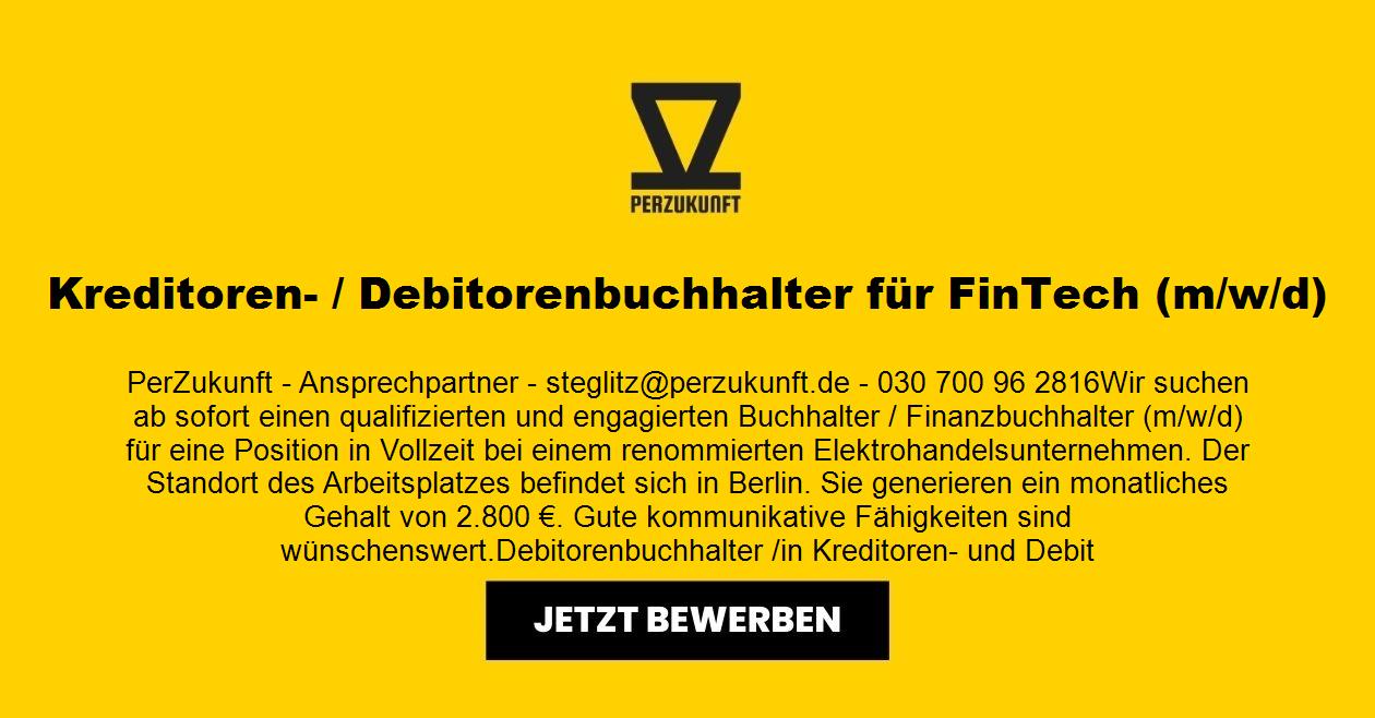 Kreditoren- / Debitorenbuchhalter m/w/d für FinTech