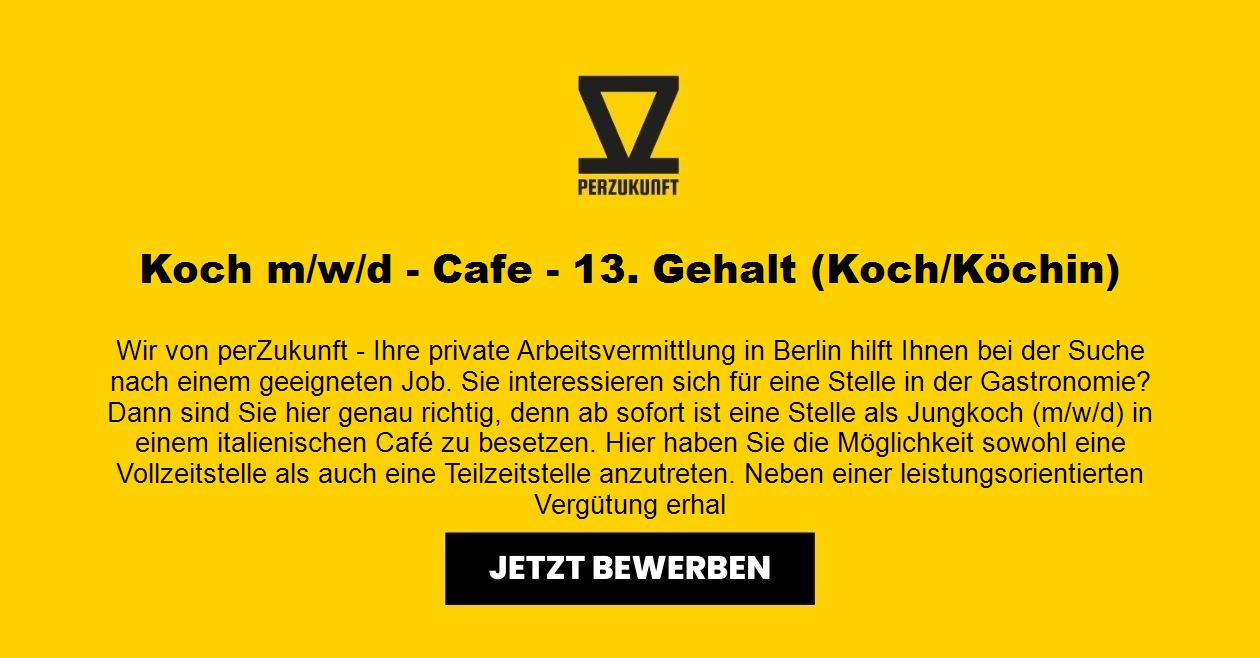 Koch (m/w/d) - Cafe - 13. Gehalt (Koch/Köchin)