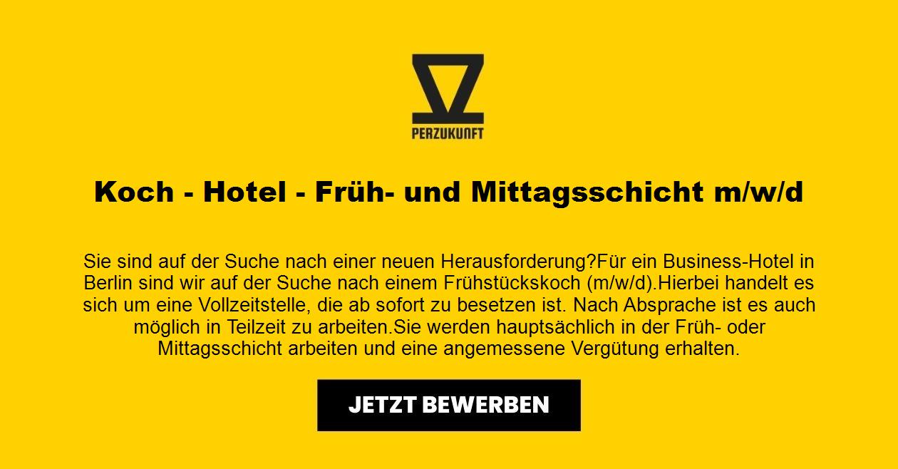 Koch - Hotel - Früh- und Mittagsschicht (m/w/d)