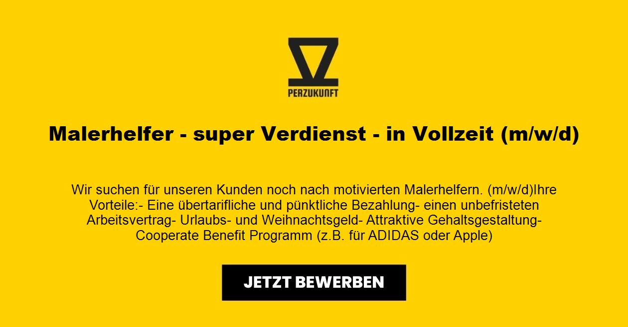 Malerhelfer - super Verdienst - in Vollzeit  (m/w/d)