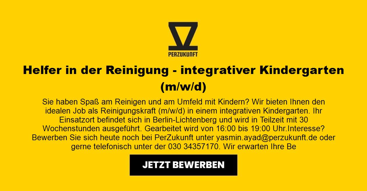 Reinigungshelfer - Kindergarten - Teilzeit (m/w/d)