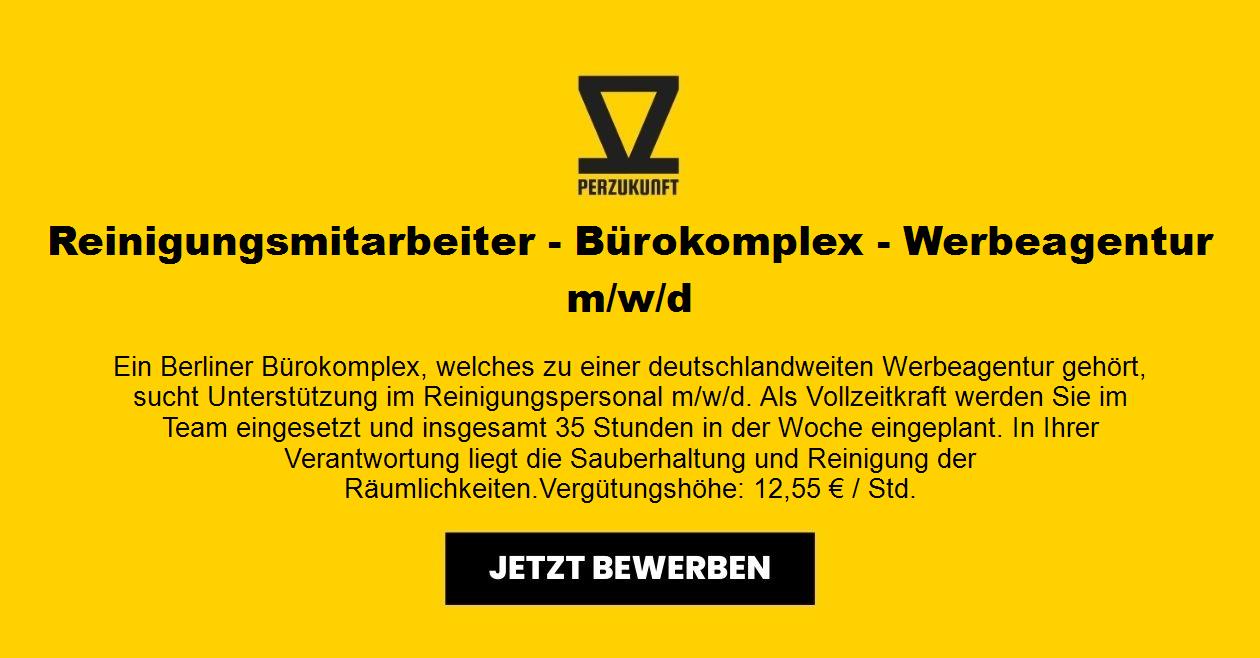 Reinigungskraft - Bürokomplex - VZ / TZ 13,55 €/ h (m/w/d)