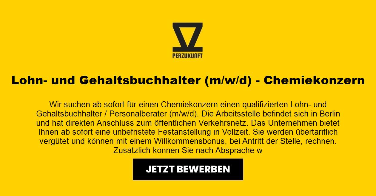 Lohn- und Gehaltsbuchhalter m/w/d - Chemiekonzern