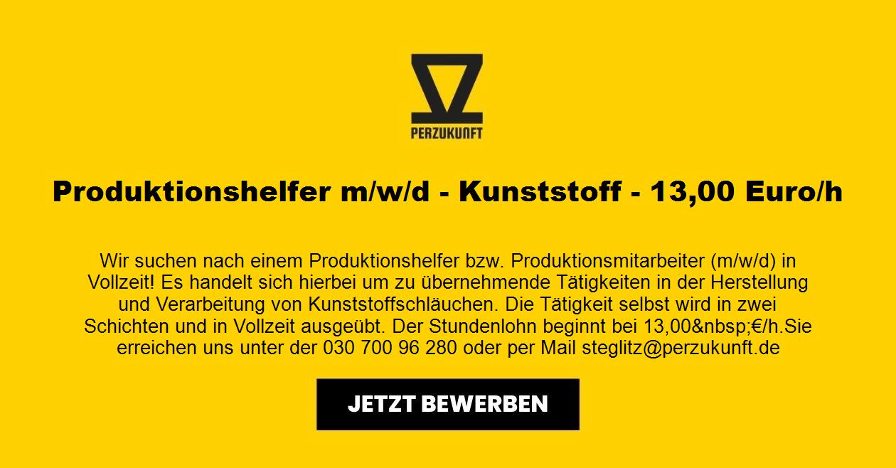Produktionshelfer (m/w/d) - Kunststoff - 13,00 Euro/h