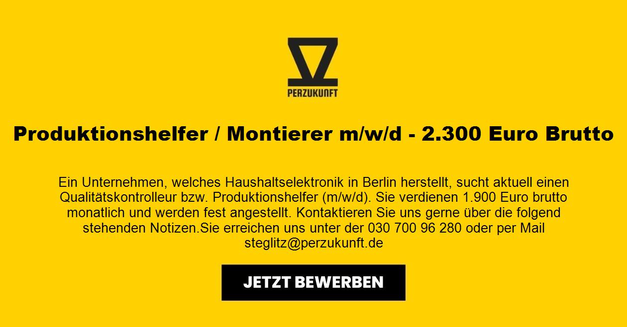 Produktionshelfer / Montierer (m/w/d) - 4492,19 EUR Brutto