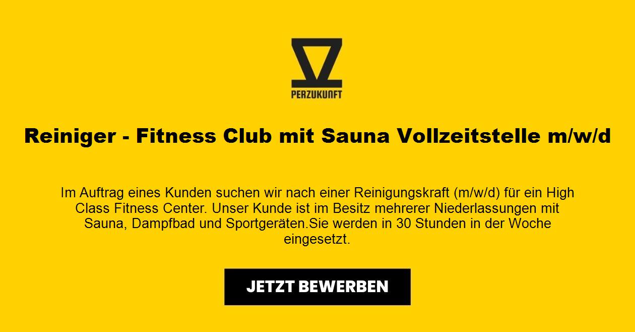 Reiniger m/w/d - Fitness Club mit Sauna Vollzeitstelle