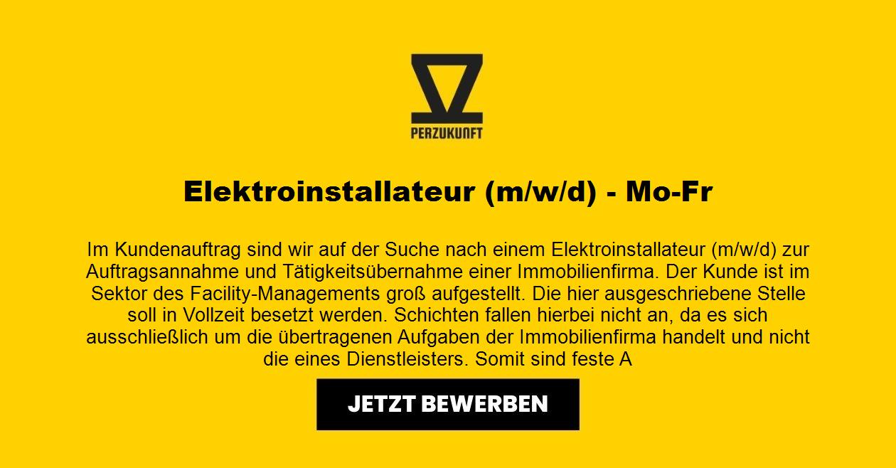 Elektroinstallateur (m/w/d) - Mo-Fr