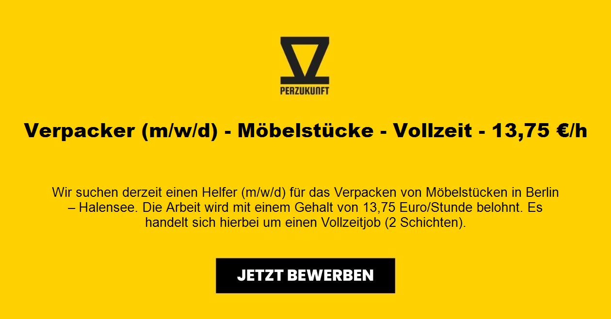 Verpacker (m/w/d) - Möbelstücke - Vollzeit - 22,97 €/h
