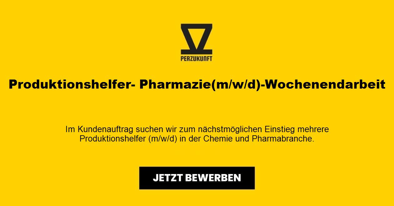 Produktionshelfer- Pharmazie(m/w/d) - Wochenendarbeit