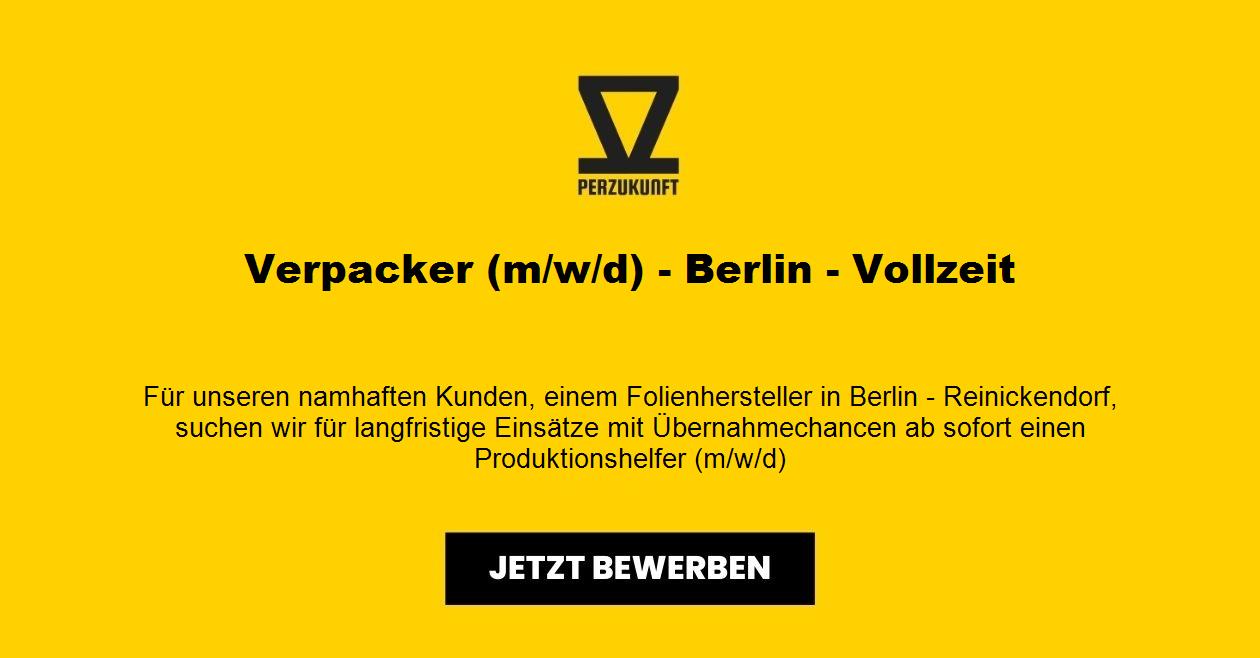 Verpacker (m/w/d) - Berlin - Vollzeit.