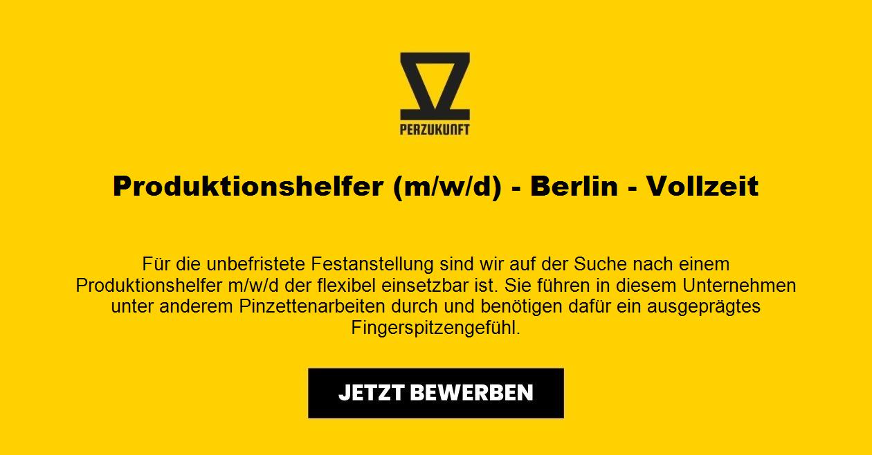 Produktionshelfer (m/w/d) - Berlin - Vollzeit.