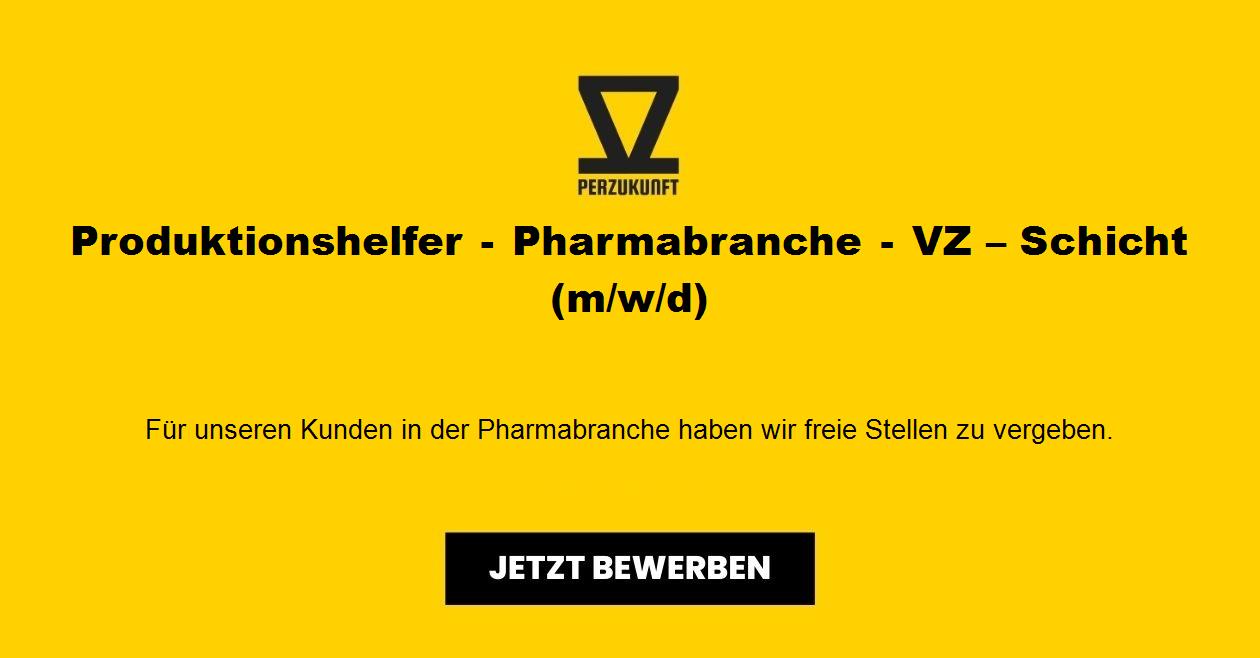 Produktionshelfer - Pharmabranche - VZ – Schicht (m/w/d)