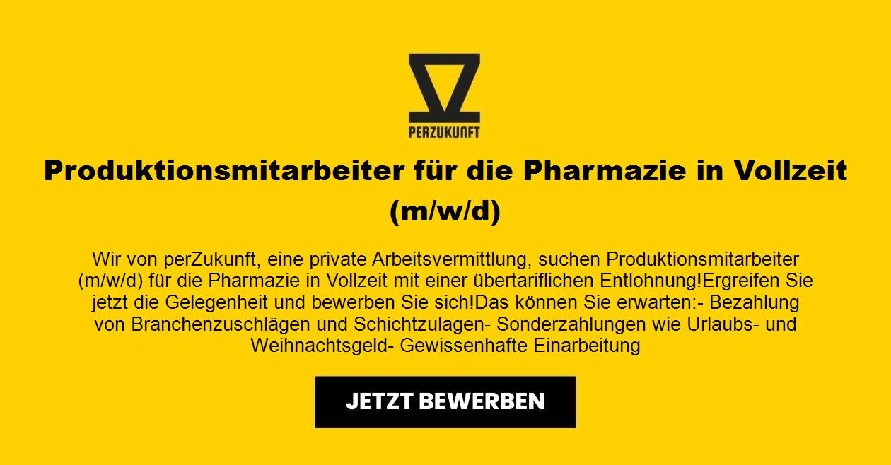 Produktionsmitarbeiter - Pharmazie - Vollzeit (m/w/d)