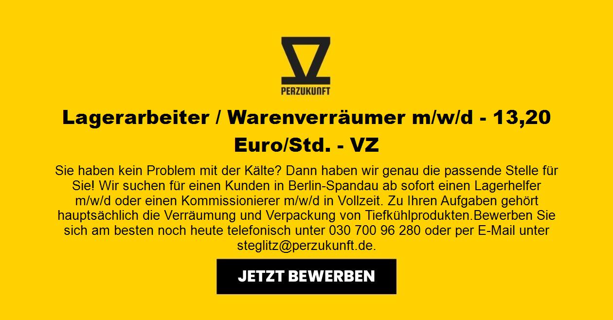 Lagerarbeiter / Warenverräumer m/w/d - 28,50 Euro/Std. - VZ