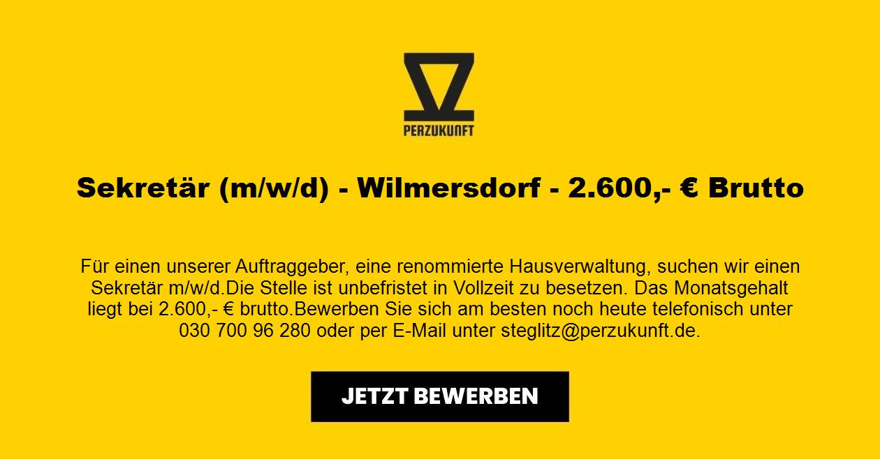 Sekretär m/w/d - Wilmersdorf - 5616,61- € Brutto