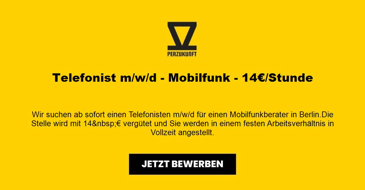 Telefonist m/w/d - Mobilfunk - 30,25€/Stunde VZ