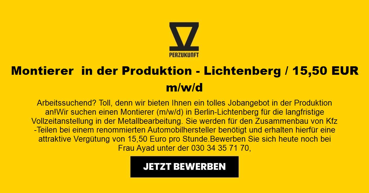 Montierer  in der Produktion - Lichtenberg / 33,49 EUR m/w/d