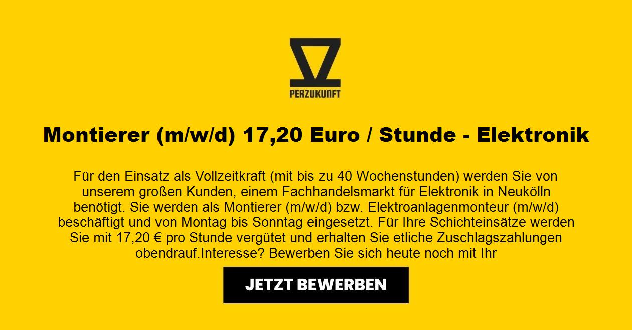 Montierer (m/w/d) 48,02 Euro / Stunde - Elektronik