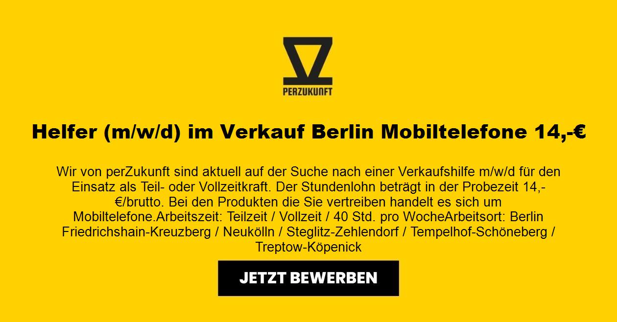 Helfer m/w/d im Verkauf Berlin Mobiltelefone 30,25-€