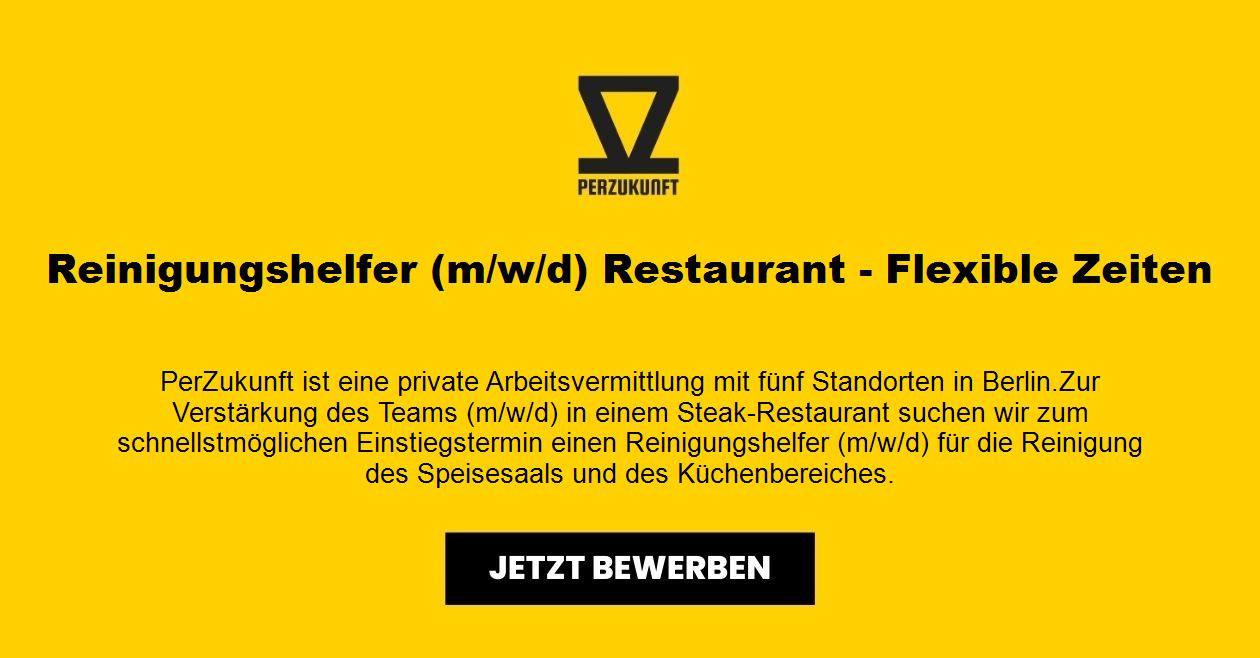 Reinigungshelfer  m/w/d  Restaurant - Flexible Zeiten