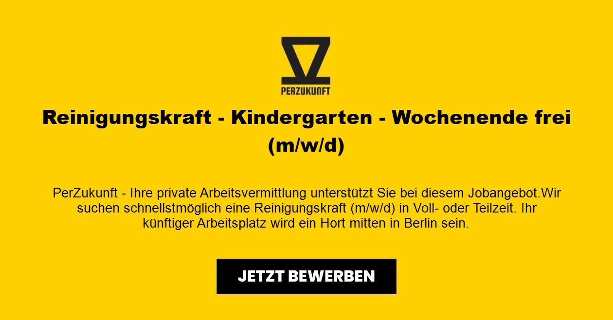 Reinigungskraft - Kindergarten - Wochenende frei (m/w/d)