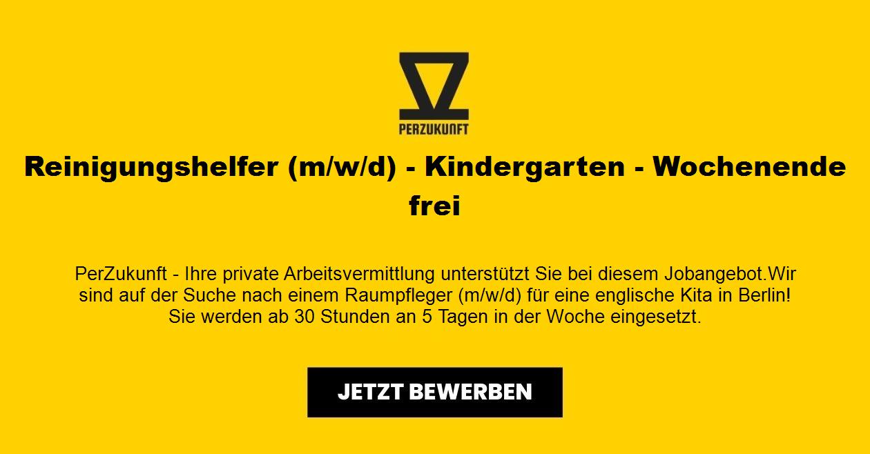 Reinigungshelfer (m/w/d) - Kindergarten - Wochenende frei