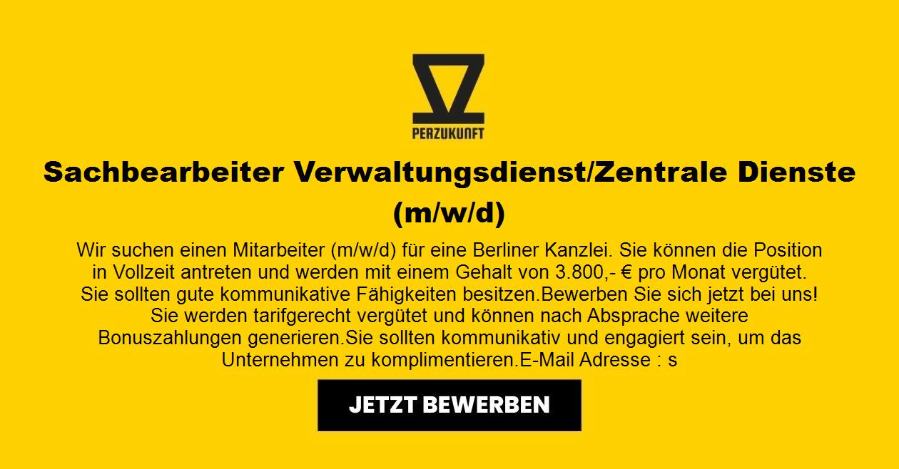 Sachbearbeiter Verwaltungsdienst/Zentrale Dienste (m/w/d)