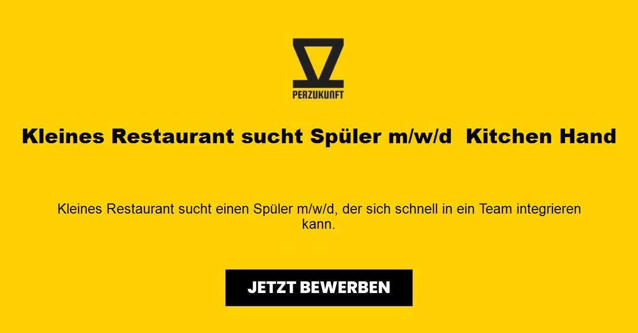 Kleines Restaurant sucht Spüler m/w/d  Kitchen Hand