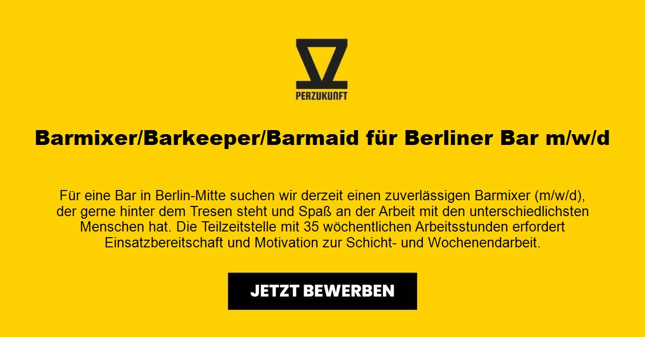 Barmixer/Barkeeper/Barmaid für Berliner Bar m/w/d