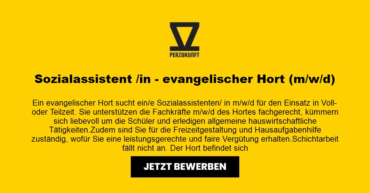 Sozialassistent /in - evangelischer Hort (m/w/d)