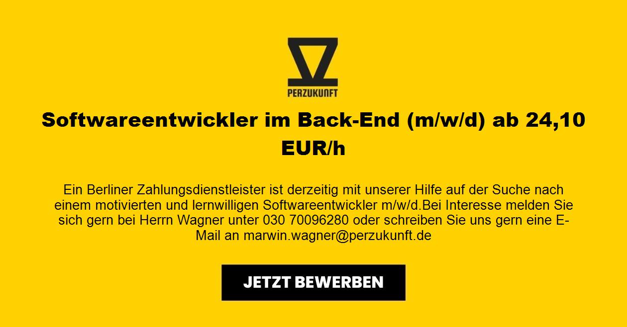 Softwareentwickler im Back-End (m/w/d) ab 52,06 EUR/h