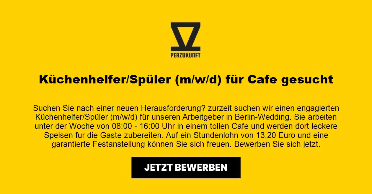 Küchenhelfer/Spüler (m/w/d) für Cafe gesucht
