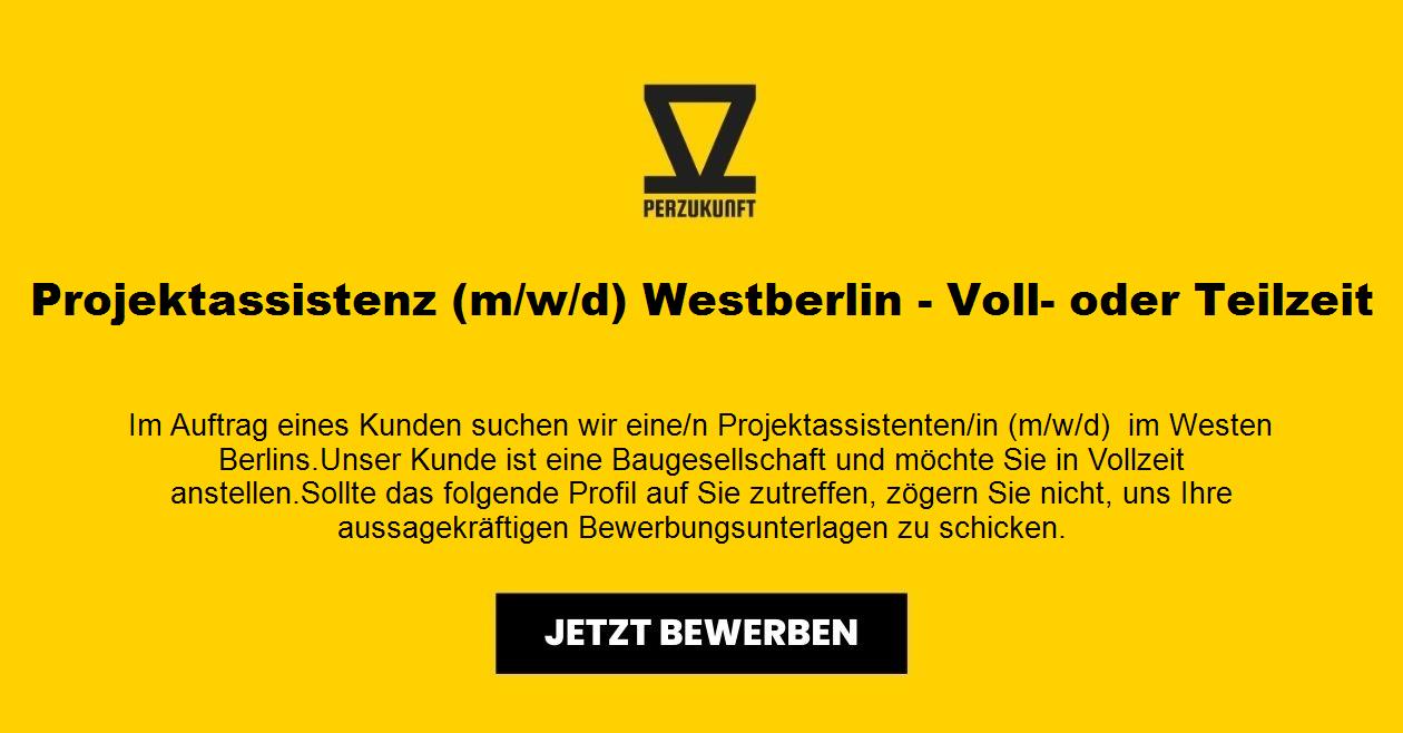 Projektassistenz (m/w/d) Westberlin - Voll- oder Teilzeit