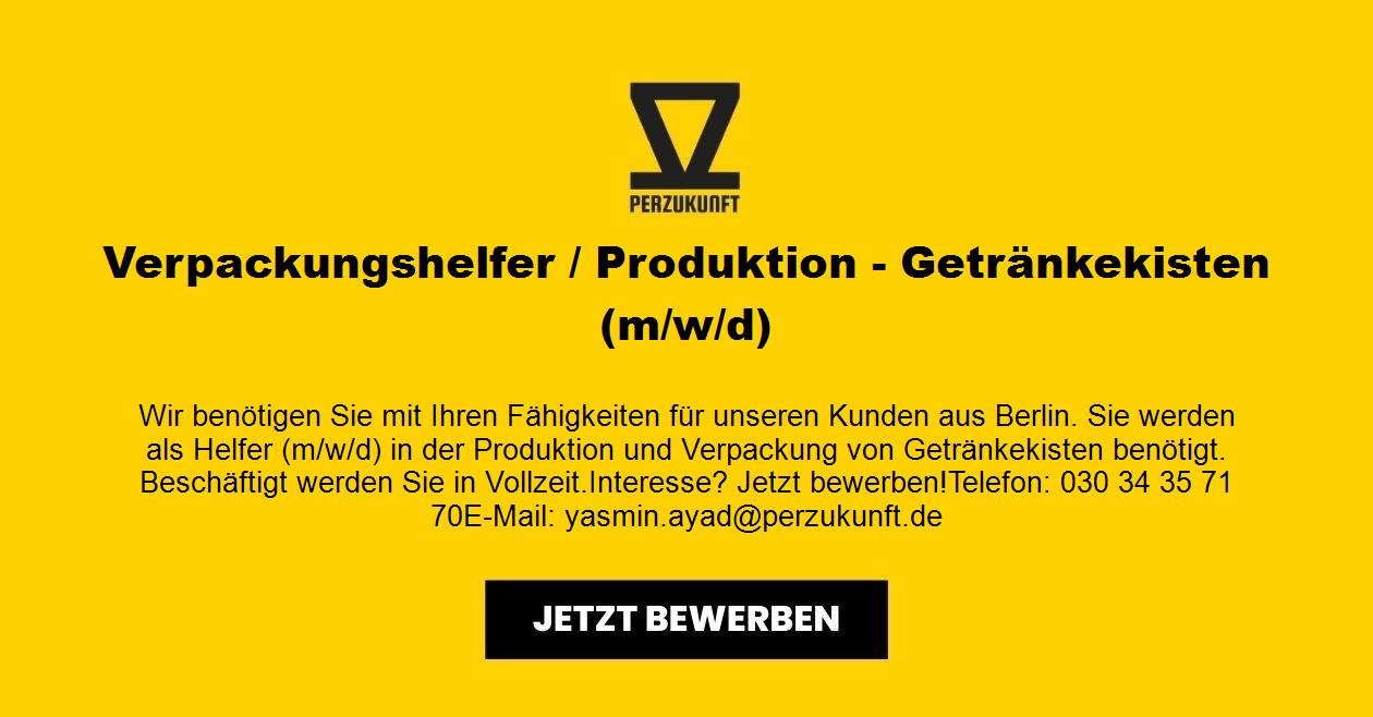 Verpackungshelfer / Produktion - Getränkekisten (m/w/d)