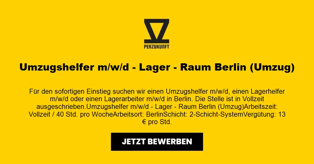 Umzugshelfer m/w/d - Lager - Raum Berlin (Umzug)