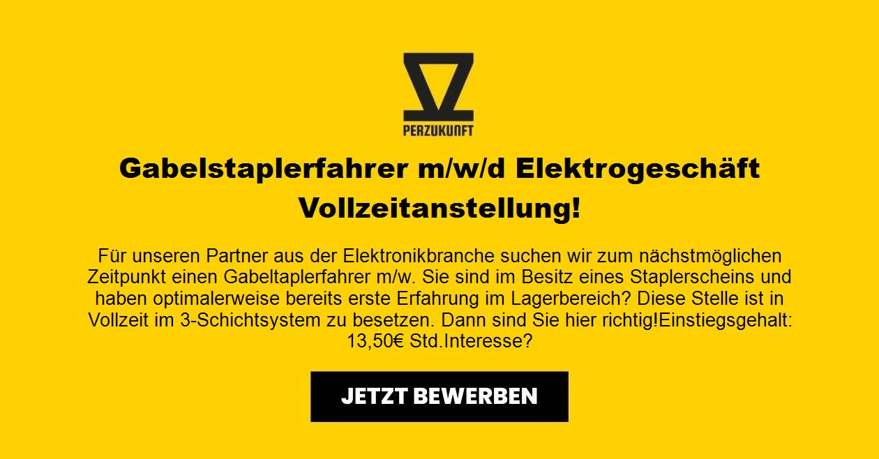 Gabelstaplerfahrer m/w/d Elektrogeschäft Vollzeitanstellung!