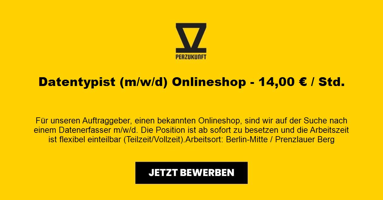 Datentypist (m/w/d) Onlineshop - 14,00 € / Std.
