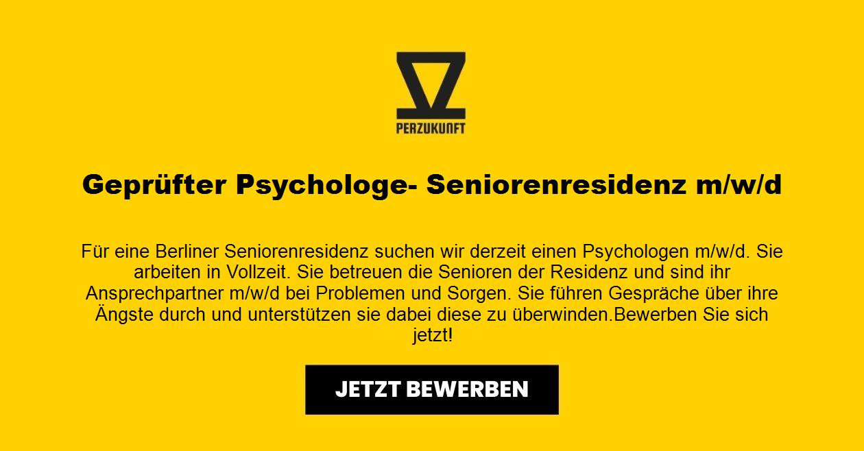 Geprüfter Psychologe- Seniorenresidenz m/w/d