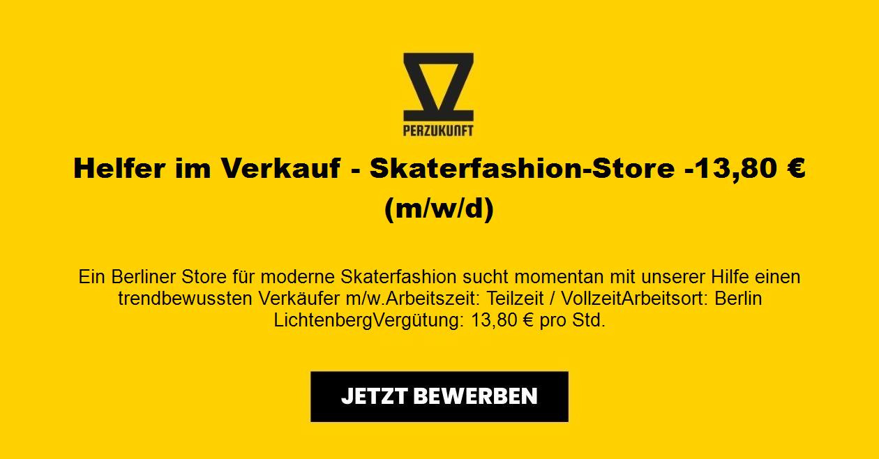 Helfer im Verkauf - Skaterfashion-Store -13,80 € (m/w/d)