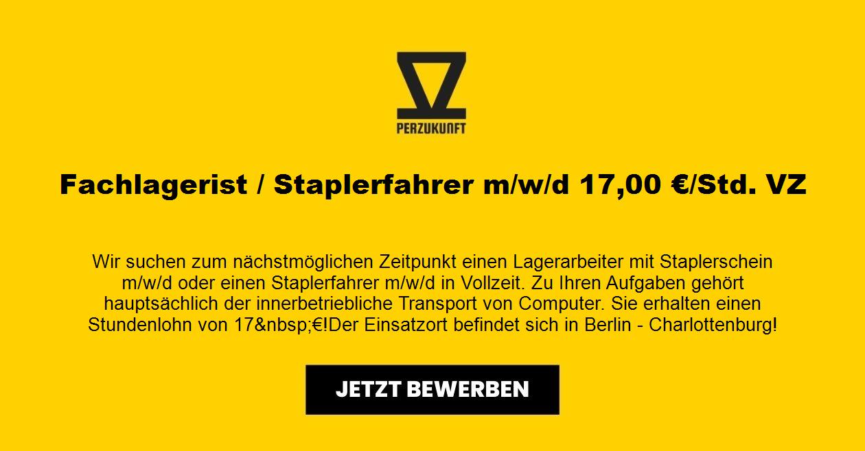 Fachlagerist / Staplerfahrer m/w/d 36,73 €/Std. VZ