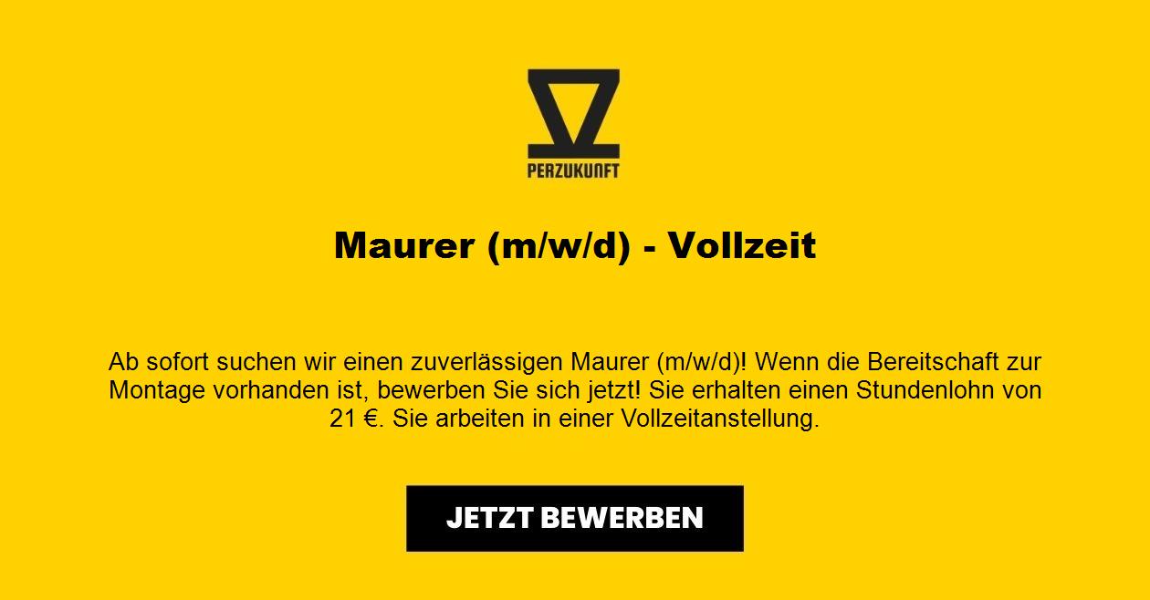 Maurer (m/w/d) - Vollzeit