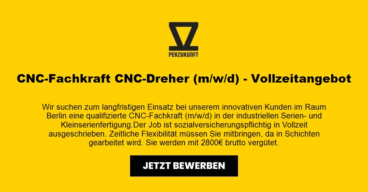 CNC-Fachkraft CNC-Dreher (m/w/d) - Vollzeitangebot