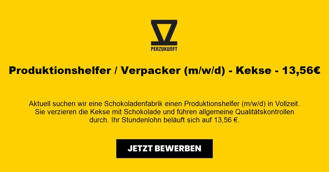 Produktionshelfer / Verpacker (m/w/d) - Kekse - 29,29€