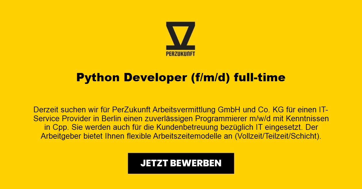 Python Developer (f/m/d) full-time
